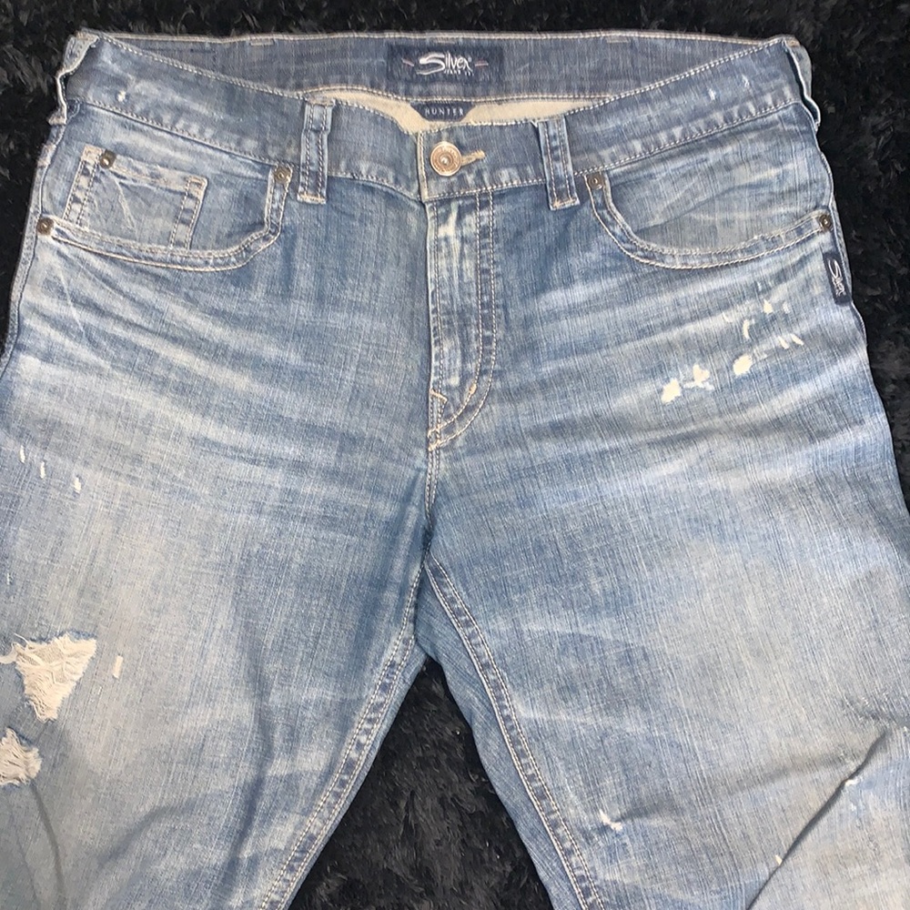 Mens silver jeans Hunter